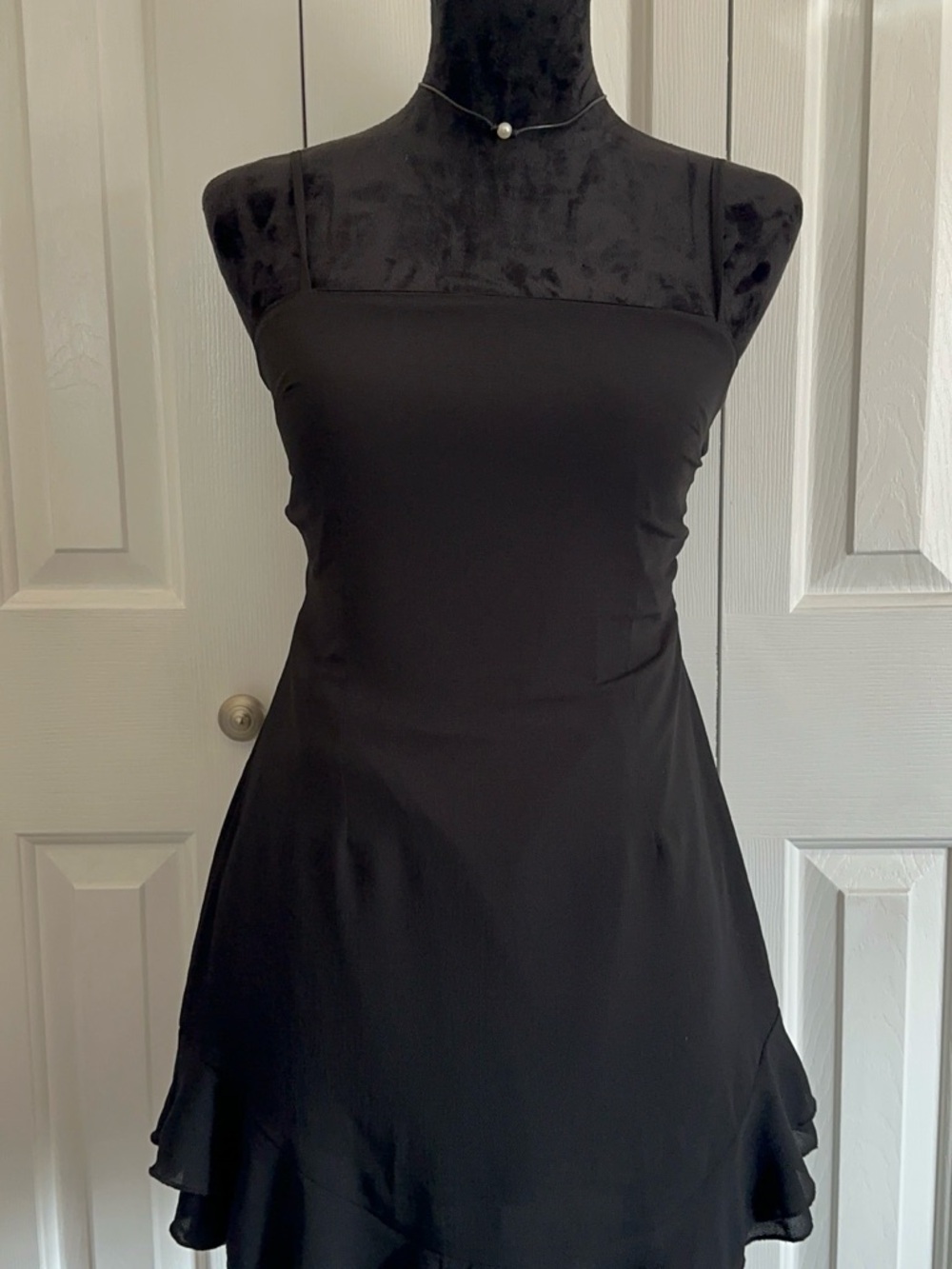 Lucy in the Sky Black Spaghetti-Strap Mini Dress